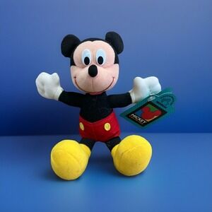 Vintage Disney Applause 9" Mickey Mouse Plush Stuffed Animal Toy Doll with Tags.
